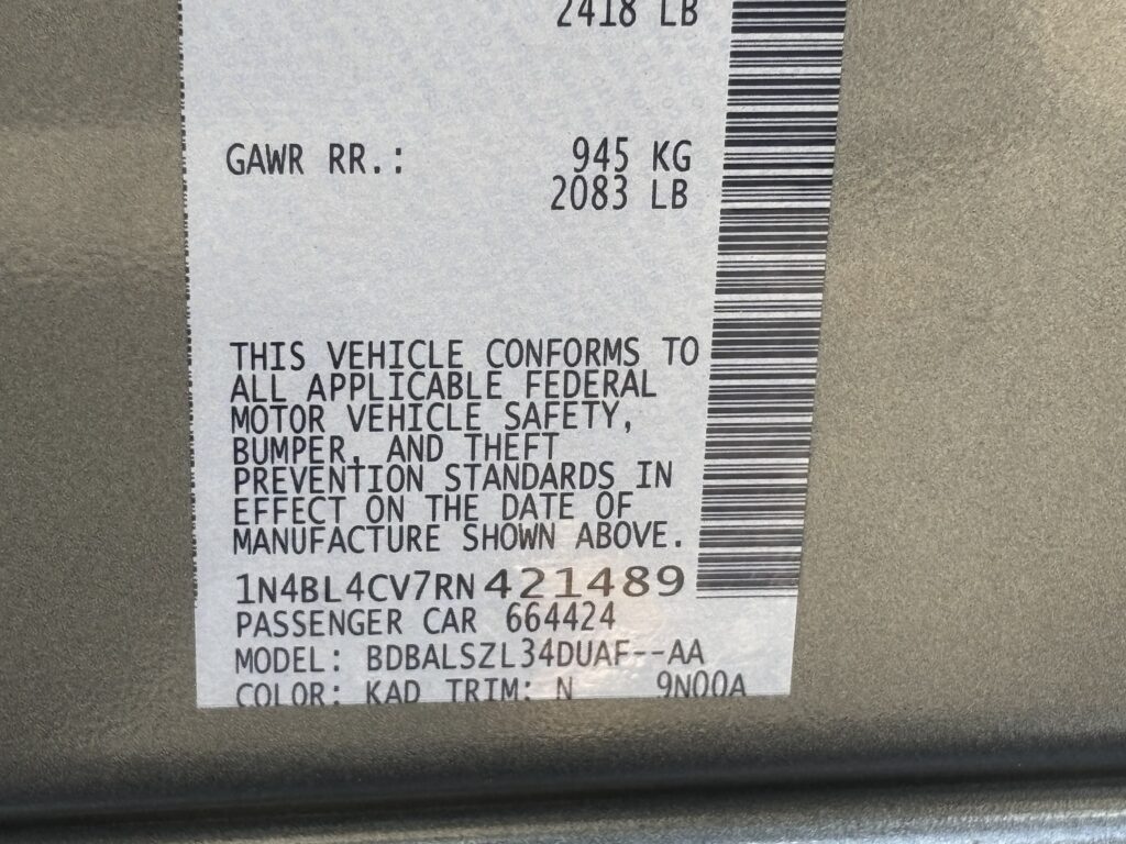 2024 Nissan Altima SR FWD